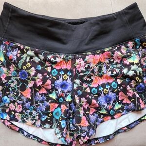 lululemon athletica Black Floral Athletic Shorts